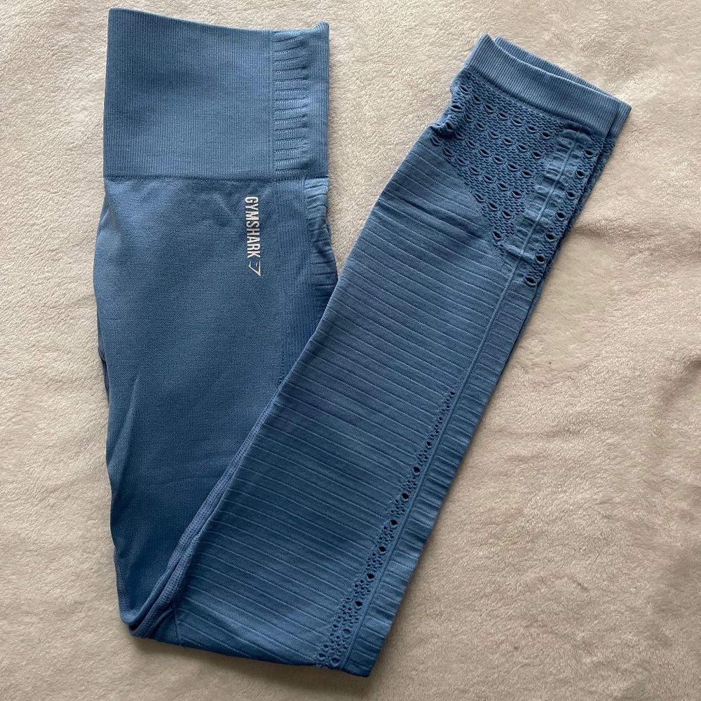 Gymshark Blue Energy Seamless High Waisted Leggings (S)